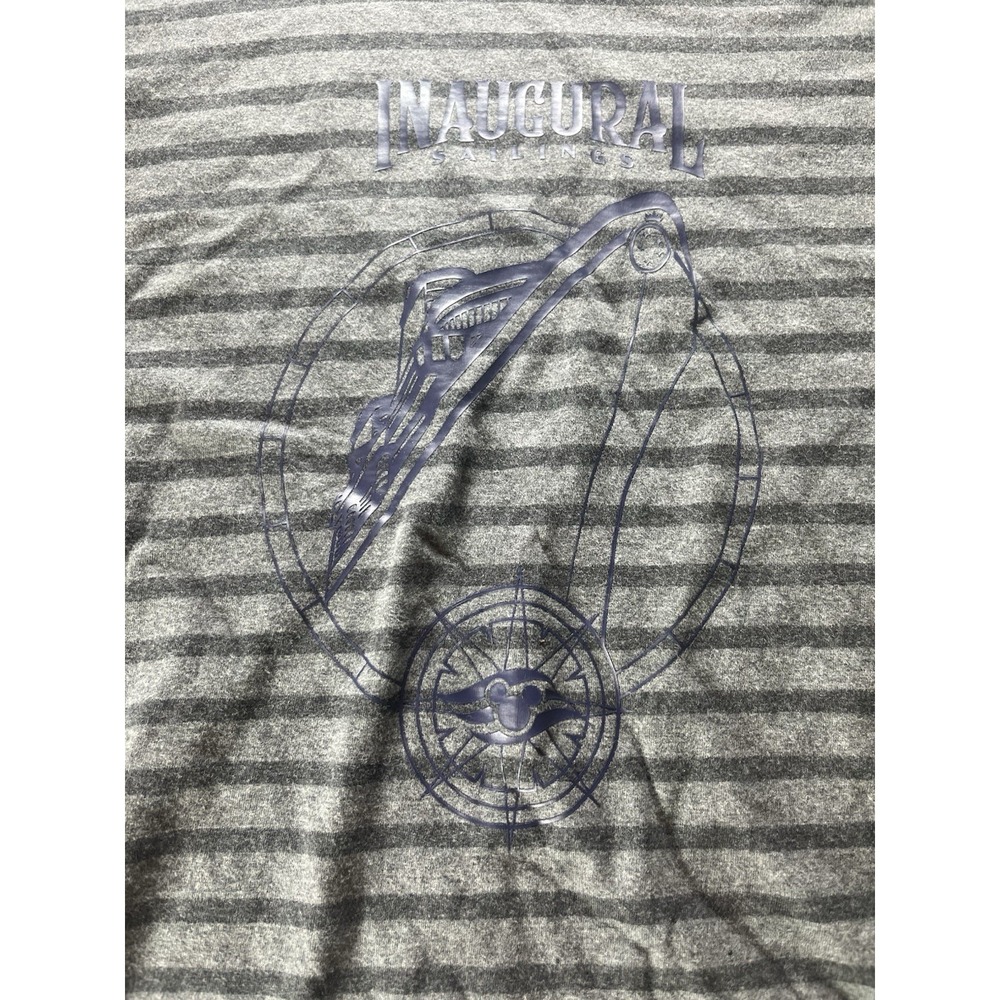 NEW Disney Wish Inaugural Sailings Striped Graphic T-Shirt Men's Medium Cruise
